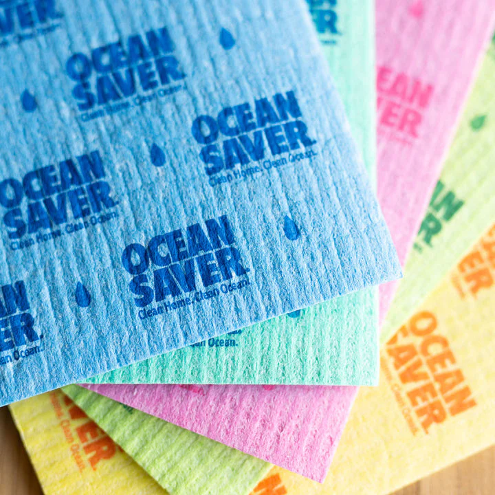 OceanSaver Compostable Sponge Cloths Pack of 5 - Image 4